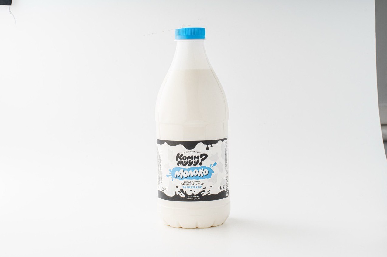 Молоко с массовой долей жира 3,6-4,1%, 1500мл.